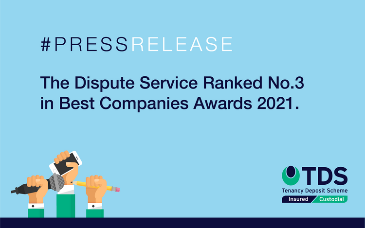 The Dispute Service has been ranked No.3 in the UK’s Best 10 Not for Profit companies to work for in the Best Companies Awards 2021.